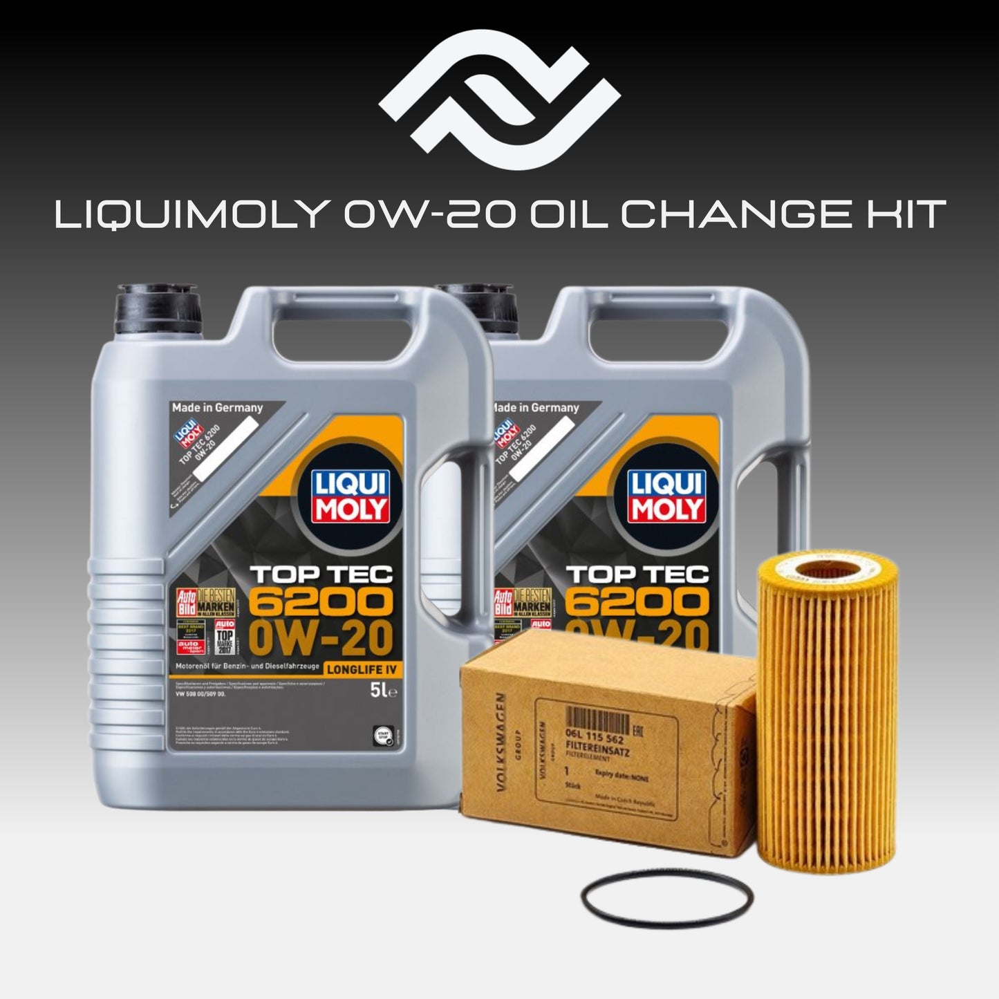 LiquiMoly Top Tec 6200 0W-20 Oil Change Kit (2 Jugs)