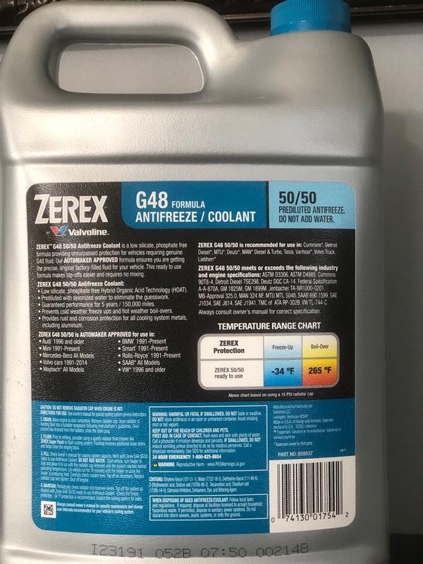 Zerex G48 Blue Coolant - 1 Gallon