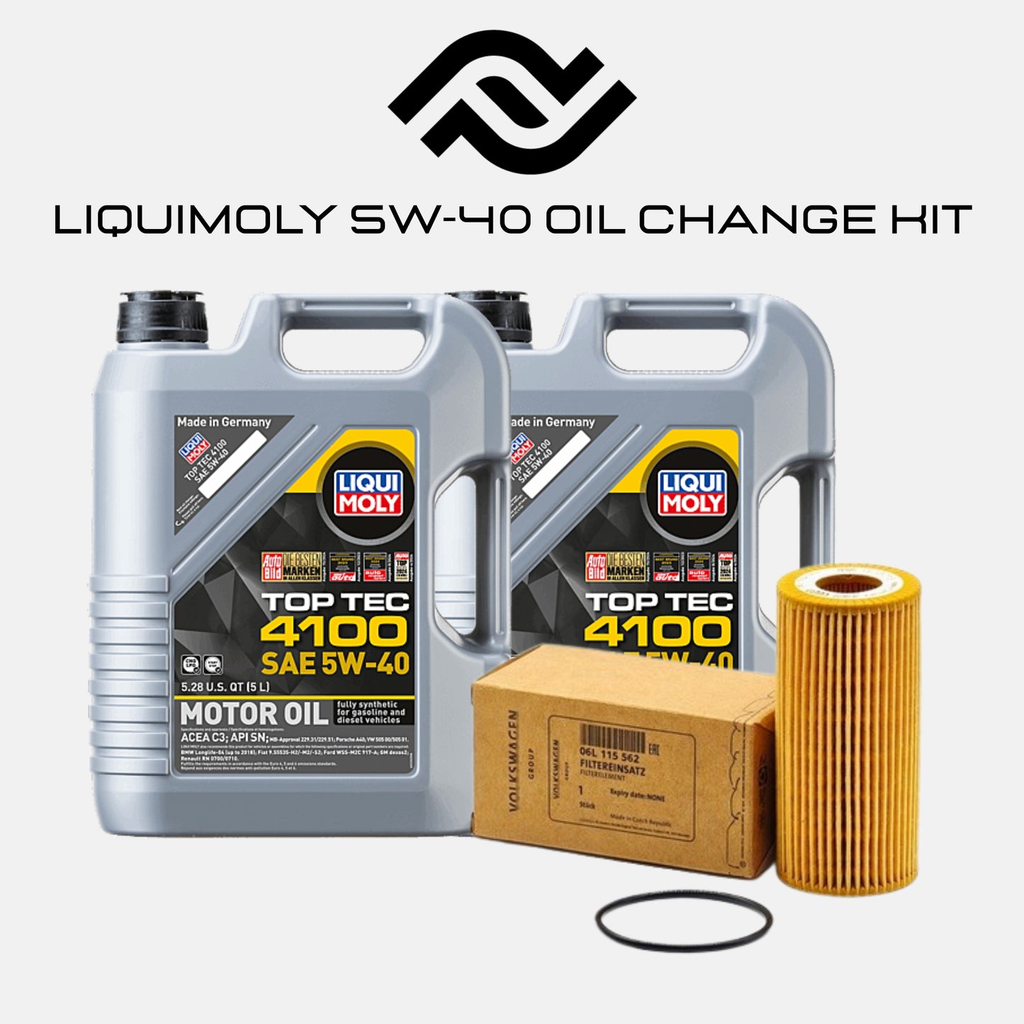 LiquiMoly Top Tec 4100 5W-40 Oil Change Kit (2 Jugs)