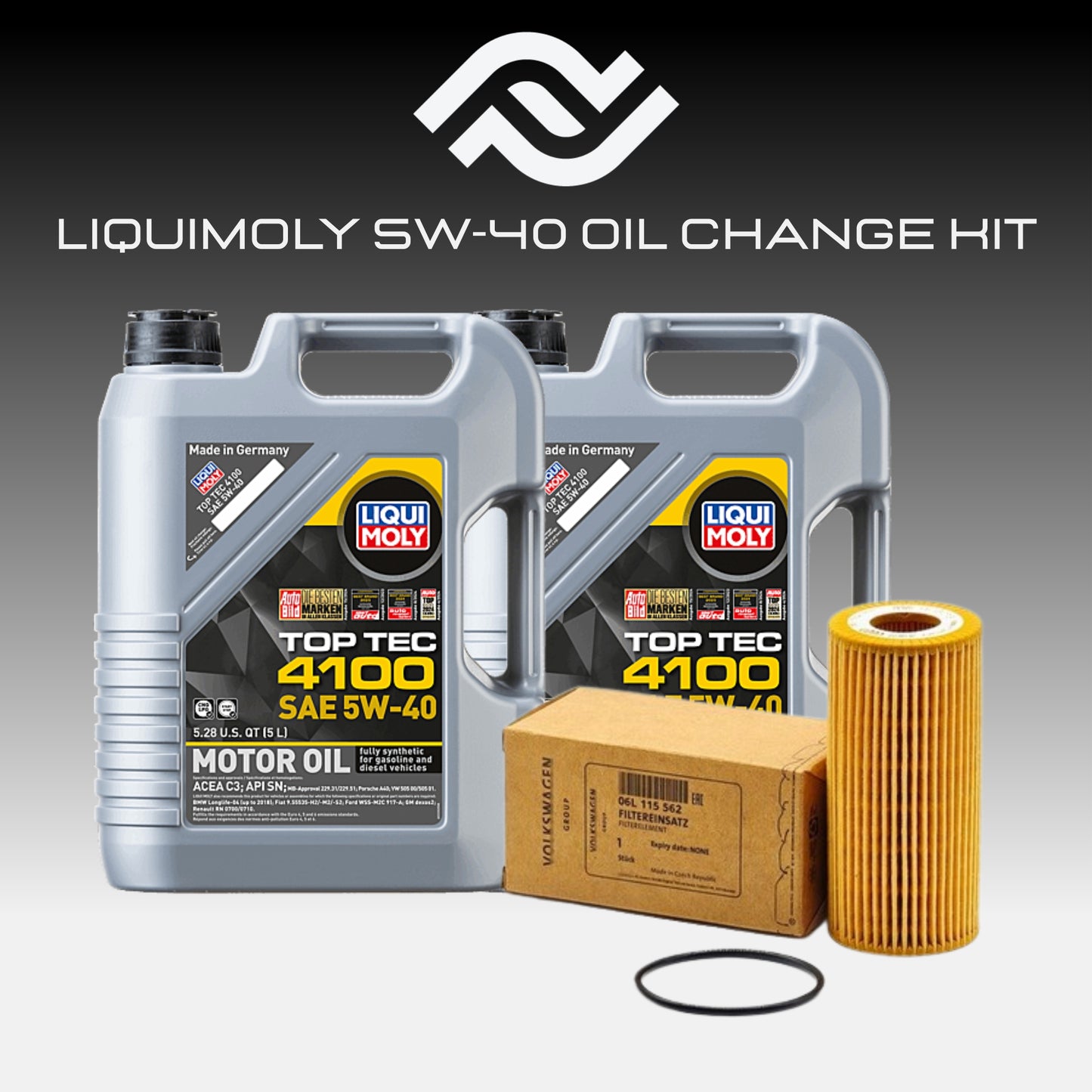 LiquiMoly Top Tec 4110 5W-40 Oil Change Kit (2 Jugs)