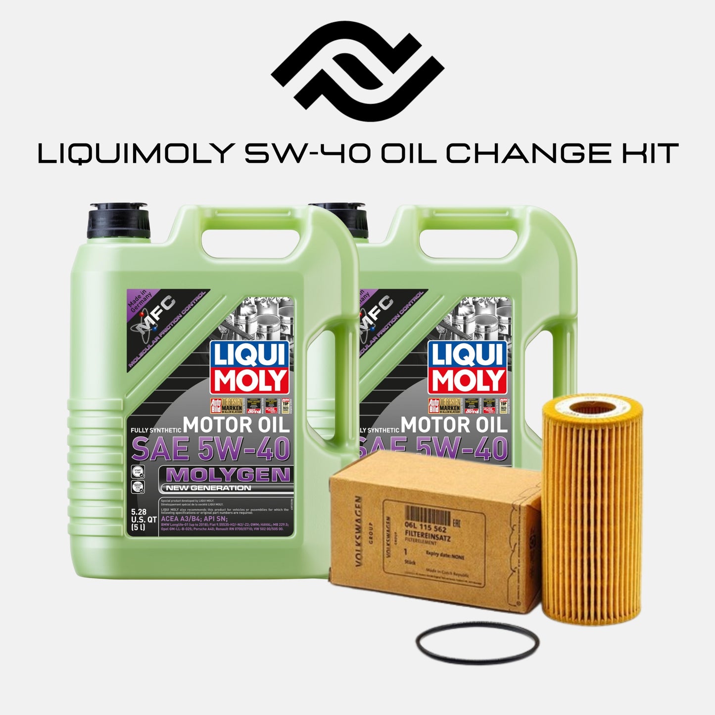LiquiMoly Molygen 5W-40 Oil Change Kit (2 Jugs)