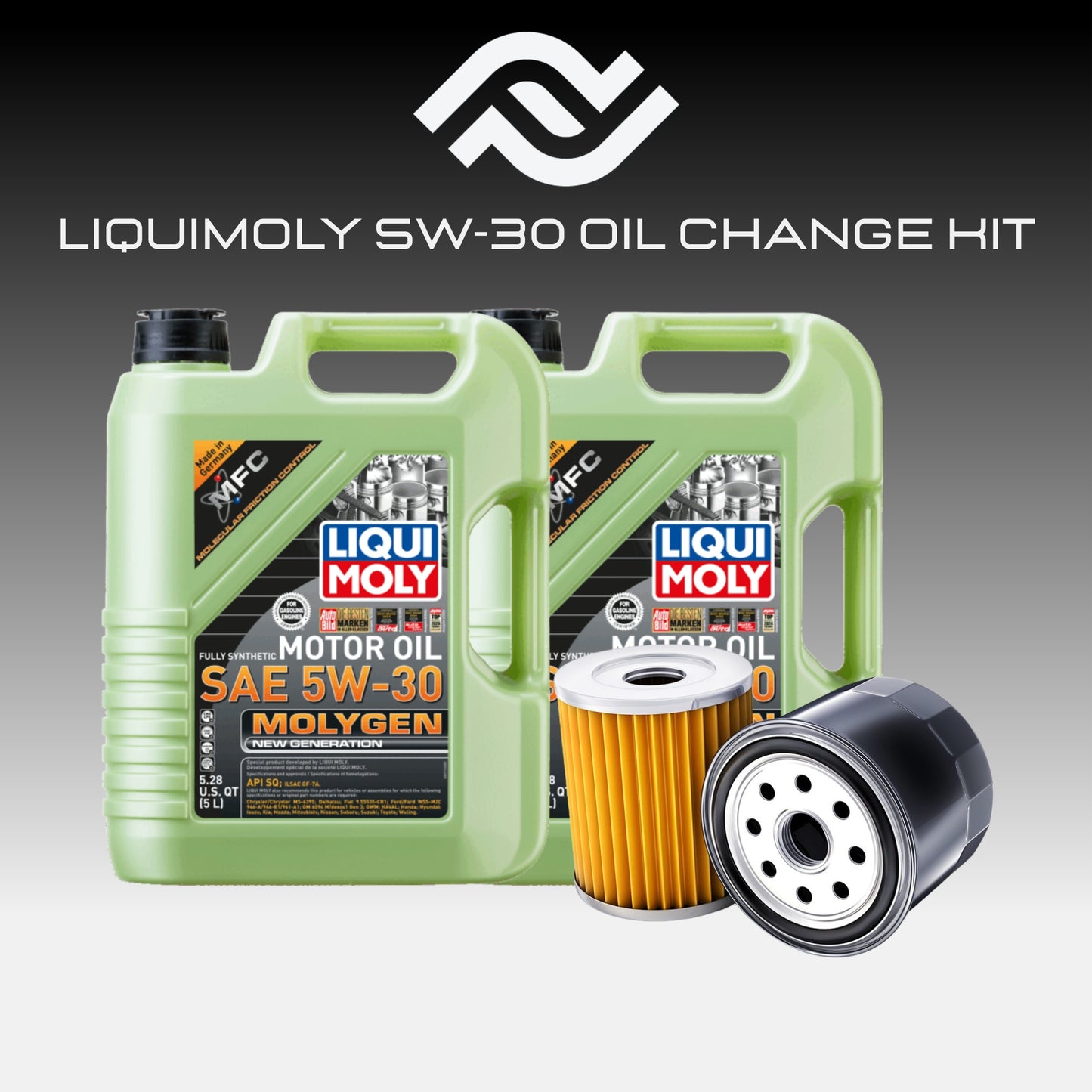LiquiMoly 5W-30 Molygen Oil Change Kit (2 Jugs)