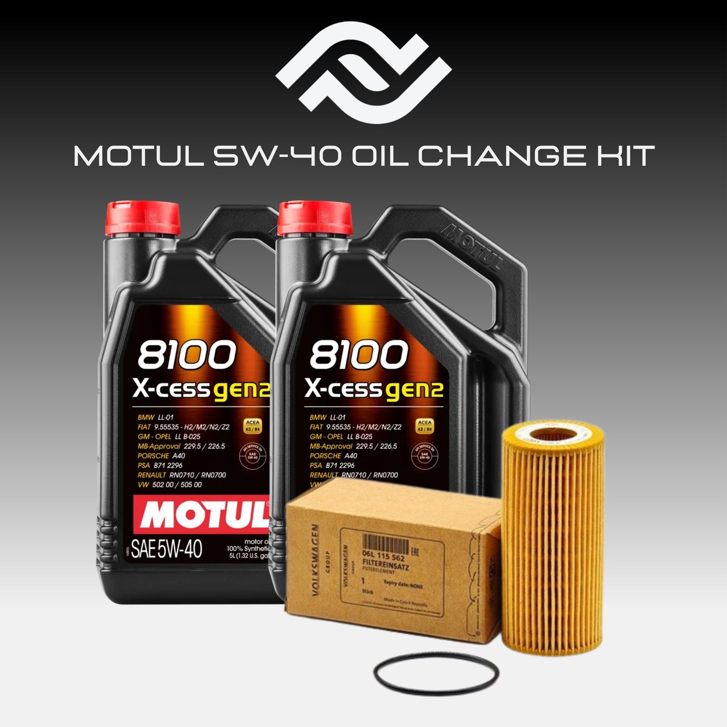 Motul 8100 X-Cess Gen2 5W-40 Oil Change Kit (2 Jugs)