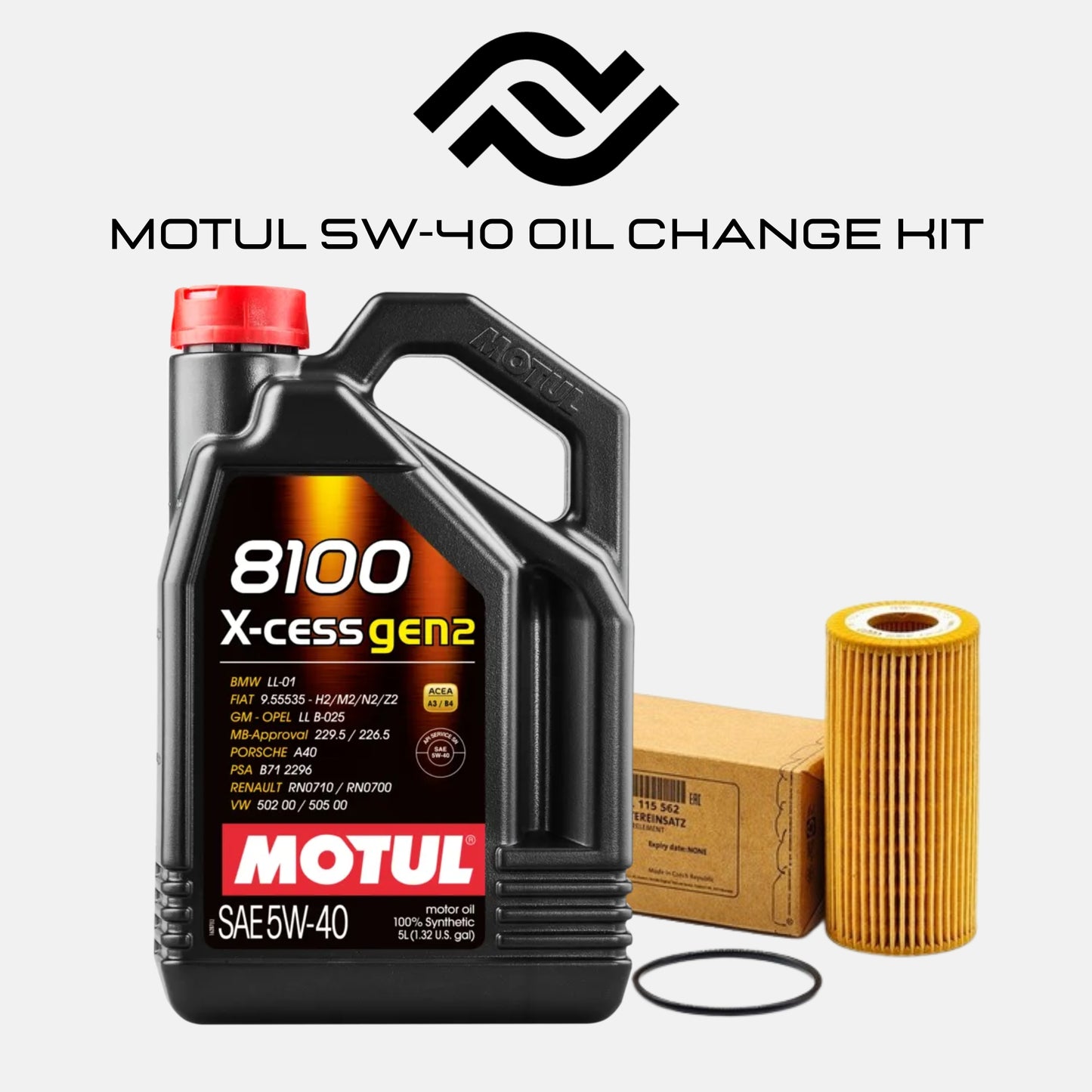 Motul 8100 X-Cess Gen2 5W-40 Oil Change Kit
