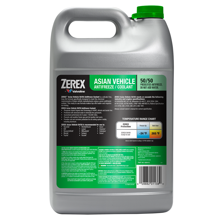 Zerex Asian Green Coolant - 1 Gallon (Pre-Mix)